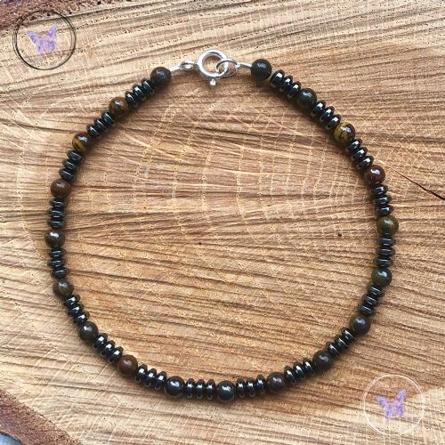 Men’s Hematite Tiger Iron Bracelet